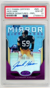Jack Ham 2017 Panini Certified Mirror Signatures Auto, Autograph 10/10 PSA 10