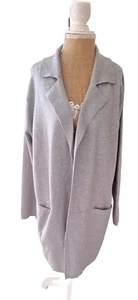 Grau melierte Damen-Cardigan mit Kragen von Lascana Größe 10/12 NEU UVP 34 £ - Bild 1 von 7