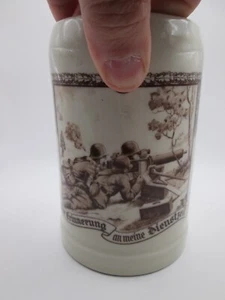 Bierkrug Porzellan Reservistenkrug Erinnerung Dienstzeit Soldaten WK 2 ~ RAR - Bild 1 von 12
