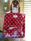 Cath Kidson   Red Spot Coated Shopping Bag