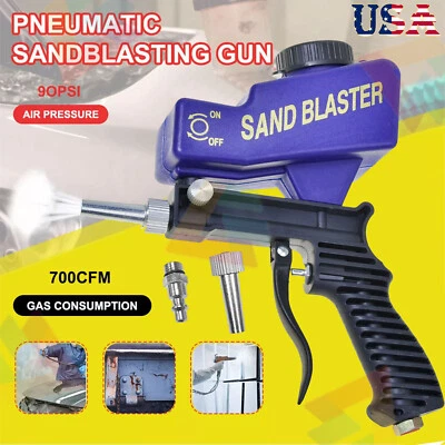 Портативный ручной воздушный компрессор 1/4 дюйма скоростной пескоструйный пистолет бластер пескоструйная обработка - Изображение 1 из 4
