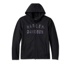 Harley-Davidson Men's Deflector Hooded Riding Fleece Jacket – 98102-23VM - Picture 1 of 6