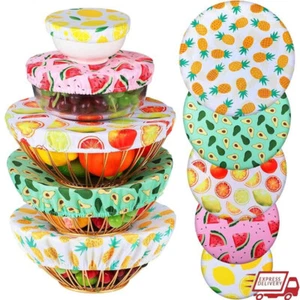Set Copri Ciotole Riutilizzabili Conservazione Alimenti Coperchi Elastici 10 Pezzi Accessori Cucina US - Foto 1 di 8