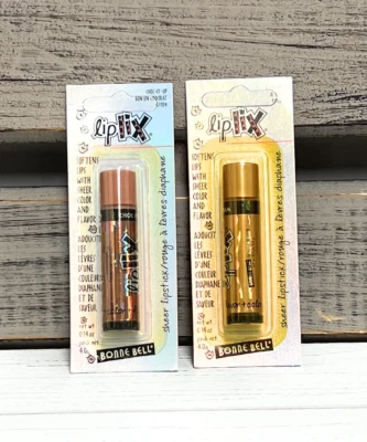 Bonne Bell 2 Lip Lix - CHOC IT UP & I SCREAM - New Old Stock Vintage NOS