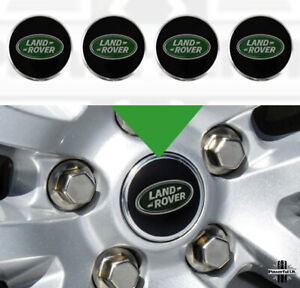 4x Black & Green Alloy Wheel Centre caps for Range Rover Evoque L538 22"
