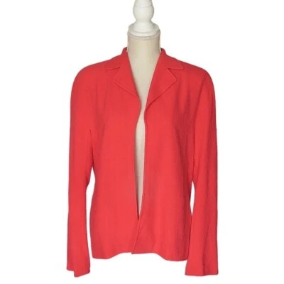 Blazer Escada Coral Texturizado Frente Abierto Talla 36 Foto 1 de 4