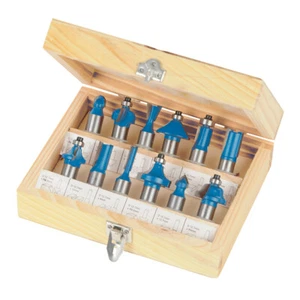 Juego de brocas de enrutador cortador TCT Silverline de 12 piezas 12 mm - Imagen 1 de 1