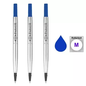 3 piezas Recargas de tinta Parker 0,7 mm ajuste azul medio bolígrafo urbano Soneto IM - Imagen 1 de 5