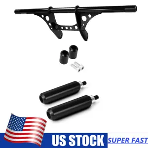 Full Set Crash Bar Shock Slider For Harley Sportster 883 1200 48 72 XL 2004-2022 - Picture 1 of 15