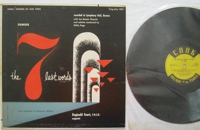 The Seven Last Words Dubois Boston Chorale Reginald Foort LP Cook 1094 MONO VG+ Foto 1 de 2