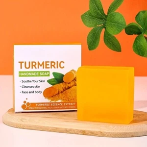 3 Pack Turmeric Soap Skin Whitening Dark Spots lightening Acne Brightening 3.5OZ - Picture 1 of 5