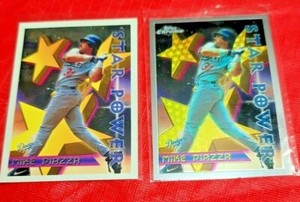(2) Card Lot 1996 Topps Chrome MIKE PIAZZA #2  "STAR POWER" 