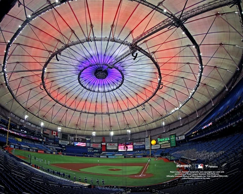 Tropicana Field Tampa Bay Rays Unsigned Long Lens General View Photo Cover