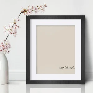 Keep life simple Inspirational Wall Art Print Motivational Quote Poster Decor - Picture 1 of 4