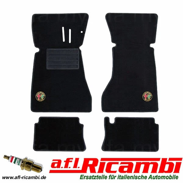 Tappetini Velour Bene, Ricamati Stemma Alfa Romeo Gt Bertone Bj.1963-1969 - Image 1 of 1