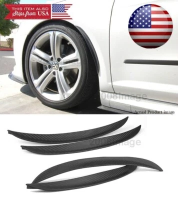 2 pares de labio acampanado de guardabarros difusor de carbono de 13" para panel de pared de rueda Honda Acura Foto 1 de 2
