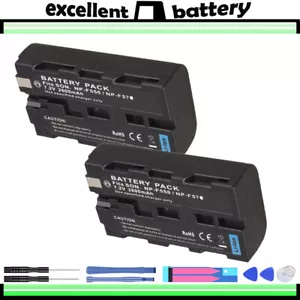 2x NP-F330/NP-F550/NP-F570/NPF330/NPF550/NPF570 Battery for Sony Camera - Foto 1 di 3
