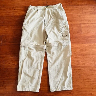 Fjallraven Fjall Raven Fjällräven Tan PANTS TROUSERS 2in1 Shorts Zip off SIZE 44 — 第 1/4 张图片