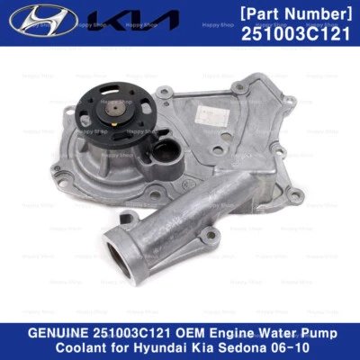 GENUINE 251003C121 OEM Engine Water Pump Coolant for Hyundai Kia Sedona 06-10 - Image 1 of 2