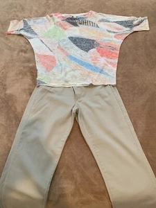 OUTFIT: TRIBAL Jeans 3/4 Sleeve T-Shirt Size M *& Riders by LEE Jeans size 8 - Picture 1 of 6