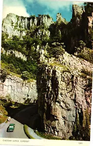 Alte Postkarte - 1963 Cheddar Gorge Somerset New York NY Luftaufnahme verschickt - Bild 1 von 2