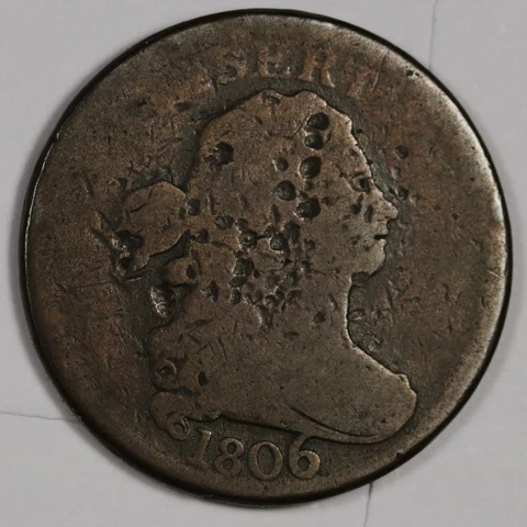 1806 Half Cent.  Circulated.  187021 Cover