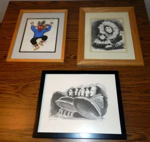 Lotto 3 stampe artistiche Alaskan Artist John Oscar - Atsaq Art John Oscar Alaska Art - Foto 1 di 13