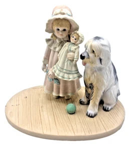 Jan Hagara “Sophie” Figurine Girl with Dog and removable Baby Carriage - Picture 1 of 5