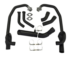 Yamaha Vmax VMX12 Exhaust DragStar 4-1 w/ Slash Cut Muffler Black Ceramic Coated - Picture 1 of 3