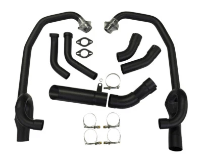 Выхлопная труба Yamaha Vmax VMX12 DragStar 4-1 с глушителем Slash Cut черная с керамическим покрытием - Изображение 1 из 3