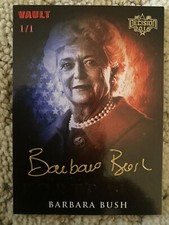 2022 DECISION ~ 2016 BARBARA BUSH "VAULT"  FIRST LADIES CARD #FLP1 ~ 1/1 RED!