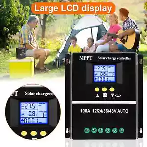 4000W 100A MPPT Solar Charge Controller 12V/24V/36V/48V Battery PV Regulator USB - Picture 1 of 11