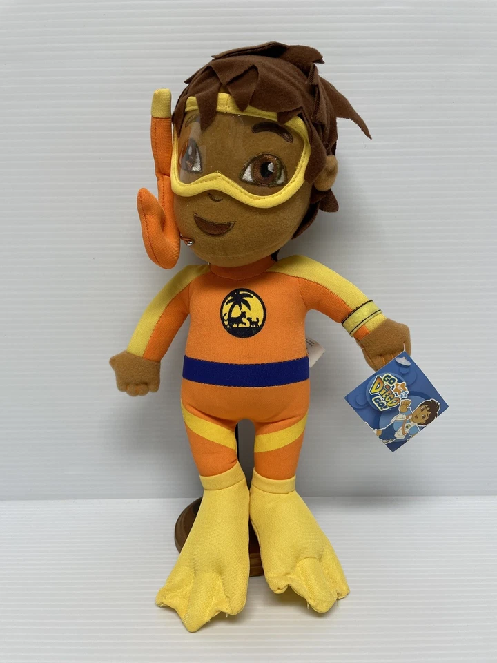 NUEVO Dora Go Diego Go Ocean Buceo Submarino Figura 12" Muñeco de Peluche 2007 Foto 1 de 4