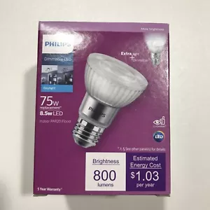 PHILIPS 75-Watt (8.5w) Indoor PAR20 Dimmable Daylight LED Flood Light T20 - Picture 1 of 2