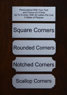 1x3 定制雕刻升华银色板牌名称标签奖杯旗 — 第 1/2 张图片