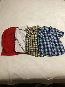 Boys Shirts 10/12 Bundle 2 Short Sleeve 2 Long Sleeve  - Picture 1 of 17