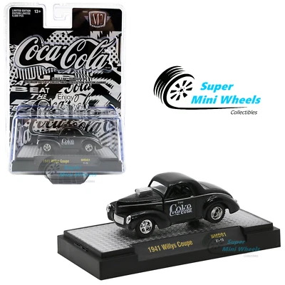 M2 Machines 1:64 - Coca Cola - 1941 Willys Coupe (Black) - NMD01 21-10 - Image 1 of 2