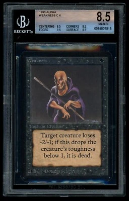 Alpha WEAKNESS - BGS 8.5 NM-MT+ Magic the Gathering MTG Beckett - Image 1 of 2