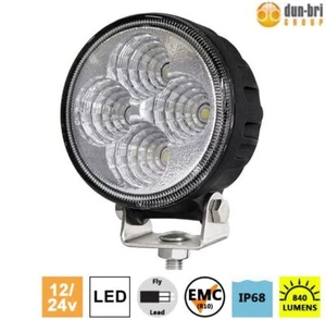 DBG 4-LED runde 840lm kompakte LED Arbeitsleuchte Lampe 12V/24V ECE R10 EMV zugelassen - Bild 1 von 5