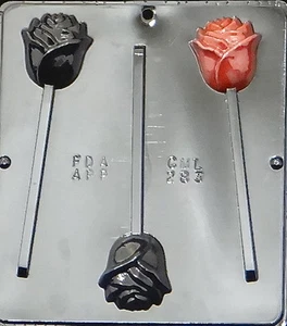 Rose Lollipop Chocolate Candy Mold 283 NEW - Picture 1 of 2