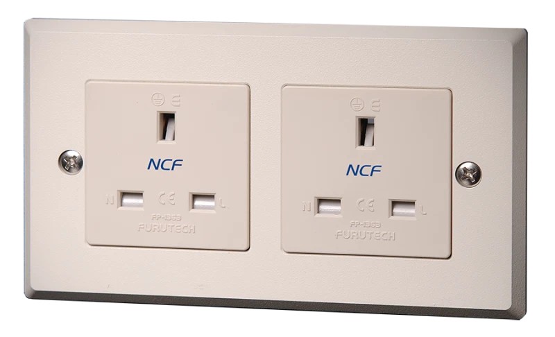 FURUTECH FP-1363-D NCF RHODIUM UK MAINS DUPLEX WALL SOCKET - Image 1 of 1
