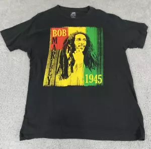 Bob Marley 1945 schwarz Grafik T-Shirt Herren XL Reggae Rasta Zion Rootswear gebraucht, in einwandfreiem Zustand - Bild 1 von 6