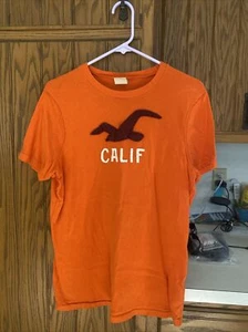 Hollister Shirt Youth Large Orange - Picture 1 of 4
