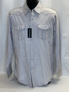 MICHEAL BRANDON MEN'S WESTERN STYLE SHIRT LONG SLEEVE LARGE 100% COTTON NEW $88 - Picture 1 of 9