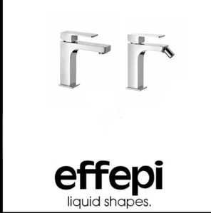 Coppia Rubinetti / Miscelatori Lavabo+bidet EFFEPI H-UNO Con Piletta Clik-Clak - Foto 1 di 4
