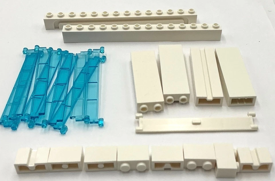Lego Nuevo Blanco Puerta Garaje Piezas Sección Rodillo Piezas Como Se Muestra Foto 1 de 1