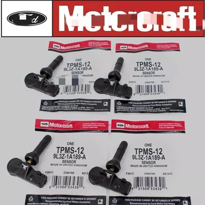 4PCS Genuine Motorcraft TIRE PRESSURE MONITORING SENSOR OEM TPMS-12 9L3Z-1A189-A Foto 1 de 4
