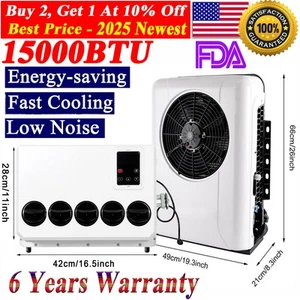 15000BTU 12V DC Rooftop RV Air Conditioner Truck Cab A/C Unit Cooling Universal - Picture 1 of 14