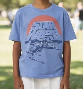 Camiseta Star Wars X Wing Fighter Azul Motor Loco Juvenil Talla Grande Nueva Sin Etiquetas - Imagen 1 de 4