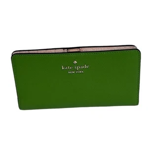 Cartera Kate Spade Madison Grande Delgada Doble Plegable Verde Tortuga - Imagen 1 de 5